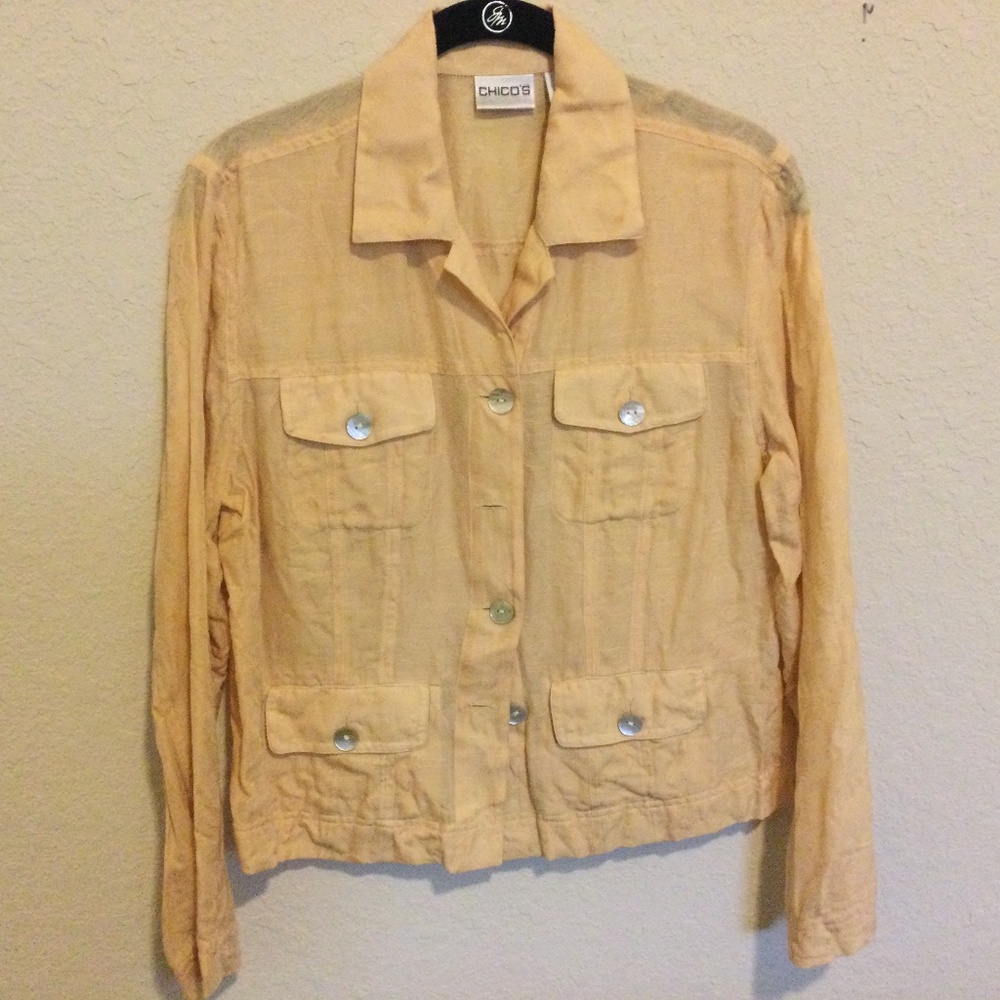 Yellow sheer jacket